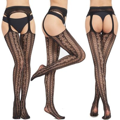 3pairs Women High Waist Pantyhose Mesh Stockings Sexy Tights Thigh High Socks